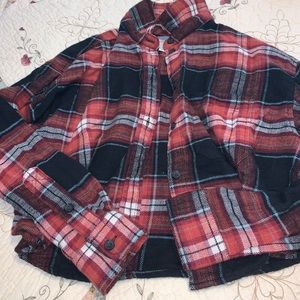Flannel crop shirt!